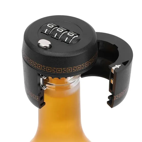 Wine and Soda Bottle Security Cap with Code Lock