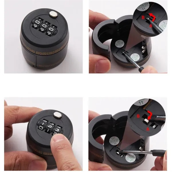 Wine and Soda Bottle Security Cap with Code Lock