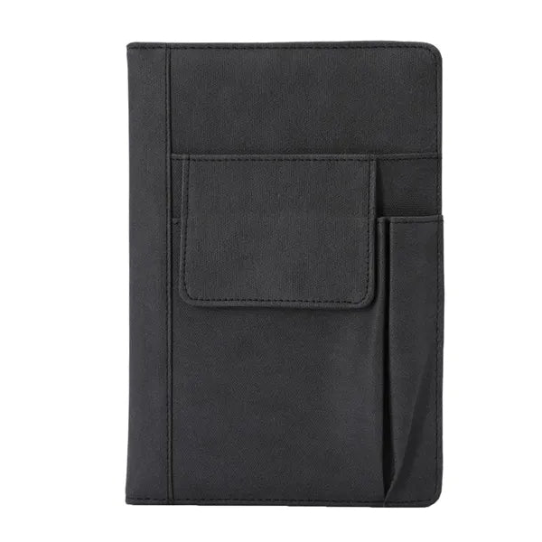 A5 Leather Cover Multi-Function Pocket Notebook