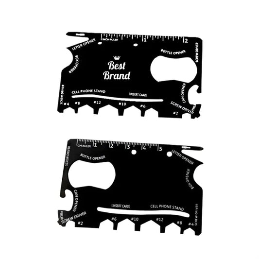 Stainless Steel Multi-Functional Outdoor Tool Card
