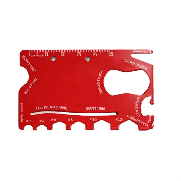 Stainless Steel Multi-Functional Outdoor Tool Card