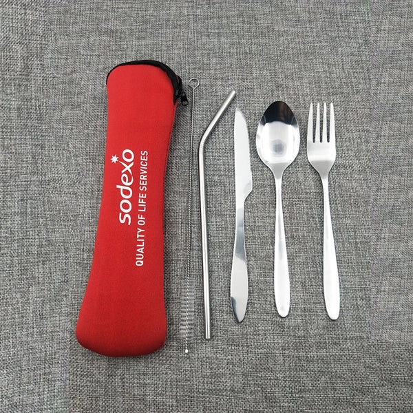 Portable Straw Tableware Set