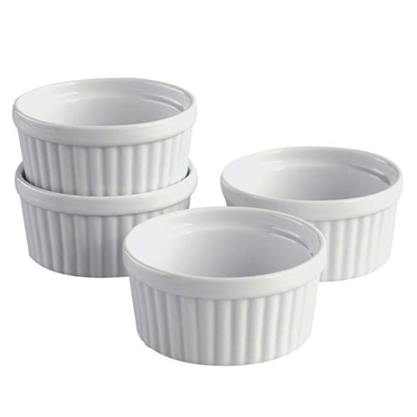 Porcelain Ramekins White Bakeware Souffle Cups Dishies