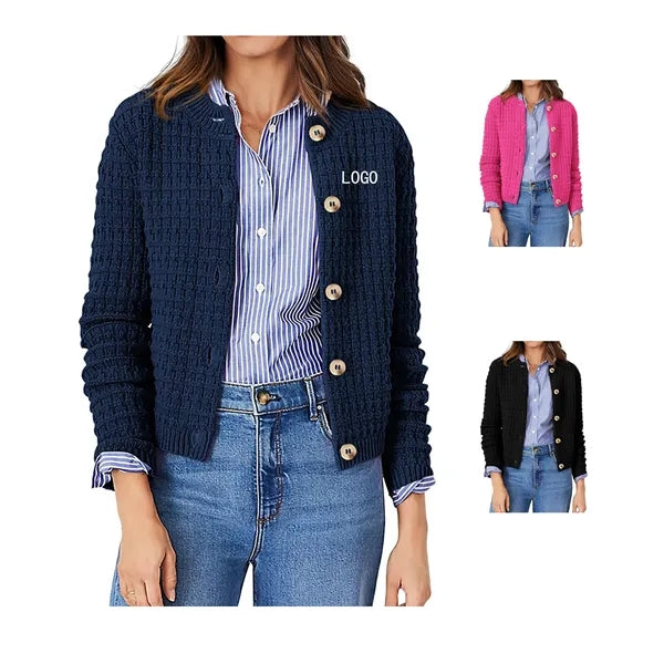 Women's Fashion Casual Open Front Long Sleeve Knit Coat