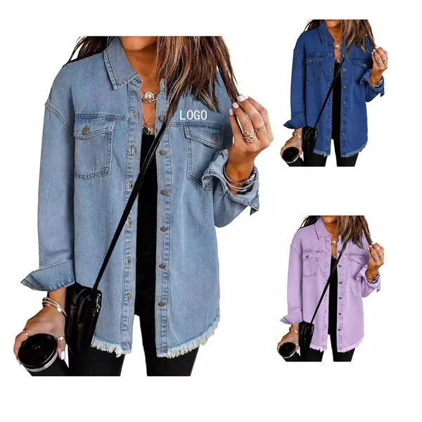 Women's Oversized Denim Jacket Casual