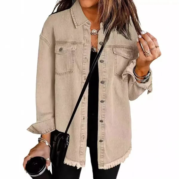 Women's Oversized Denim Jacket Casual