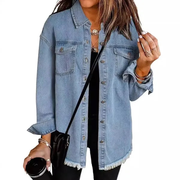 Women's Oversized Denim Jacket Casual