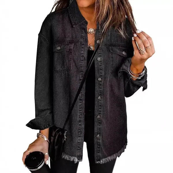 Women's Oversized Denim Jacket Casual