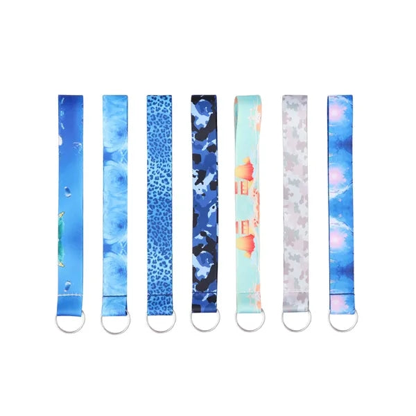 3/4" Custom Sublimated Polyester Wrist Lanyard Keychains