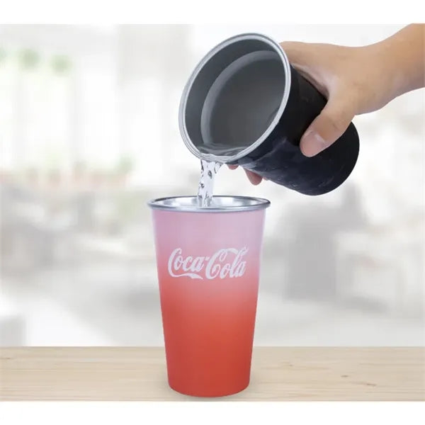 16oz Disposable Color Changing Aluminum Pint Cups