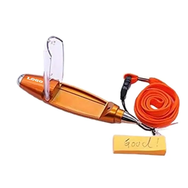 Ballpoint Pens With Sticky Note, Lanyard Pen With Led