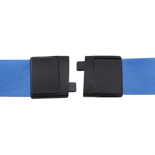 3/4" Polyester Breakaway Lanyard W/ Bulldog Clip & Ring