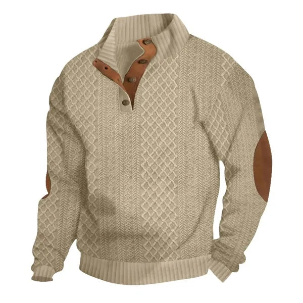 Men's Quarter Zip Pullover Quilted Sweatshirt