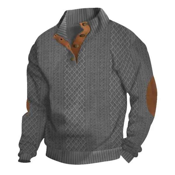 Men's Quarter Zip Pullover Quilted Sweatshirt