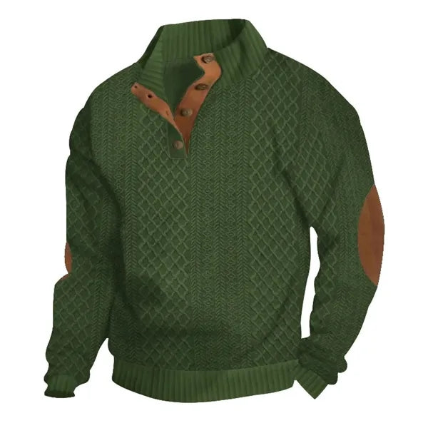 Men's Quarter Zip Pullover Quilted Sweatshirt
