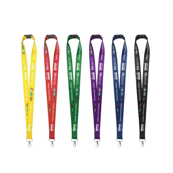 1" Polyester Breakaway Lanyard for ID Badges W/ Lobster Claw