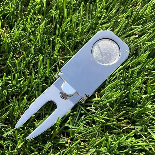 Golf Divot Tool with Ball Marker and Cigar Holder