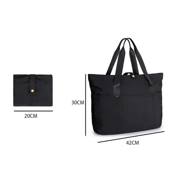 Foldable Tote Bag with Front Pocket and Carry Handles