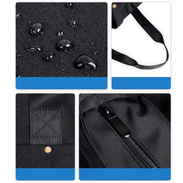 Foldable Tote Bag with Front Pocket and Carry Handles