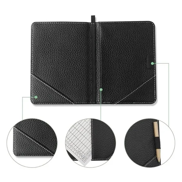 Golf Scorecard Holder with Elastic Band and Card Slots