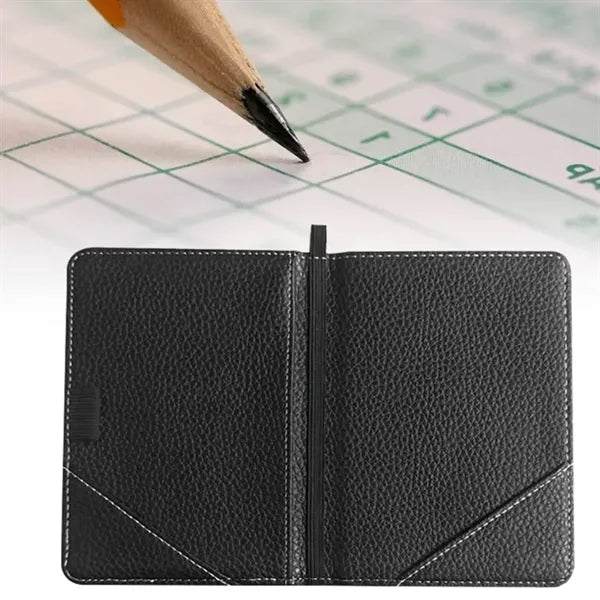 Golf Scorecard Holder with Elastic Band and Card Slots
