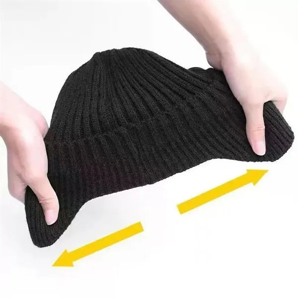 Knitted Beanie With Ear Protection Cap