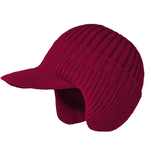 Knitted Beanie With Ear Protection Cap