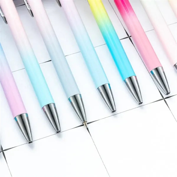 Gradient Color Ballpoint Pen with Metal Clip