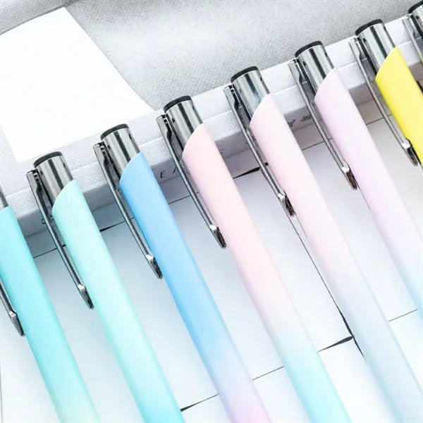 Gradient Color Ballpoint Pen with Metal Clip