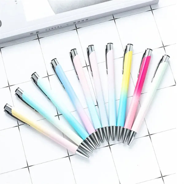 Gradient Color Ballpoint Pen with Metal Clip