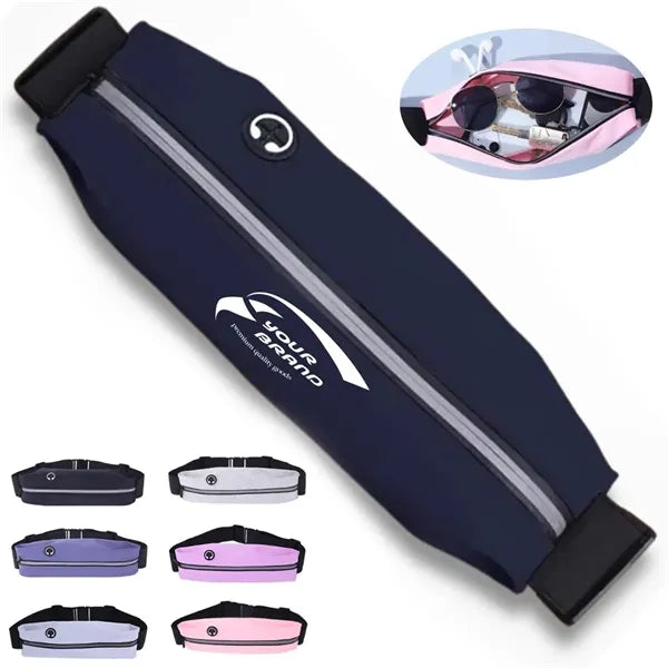 Reflective Running Waist Pack with Earphone Port
