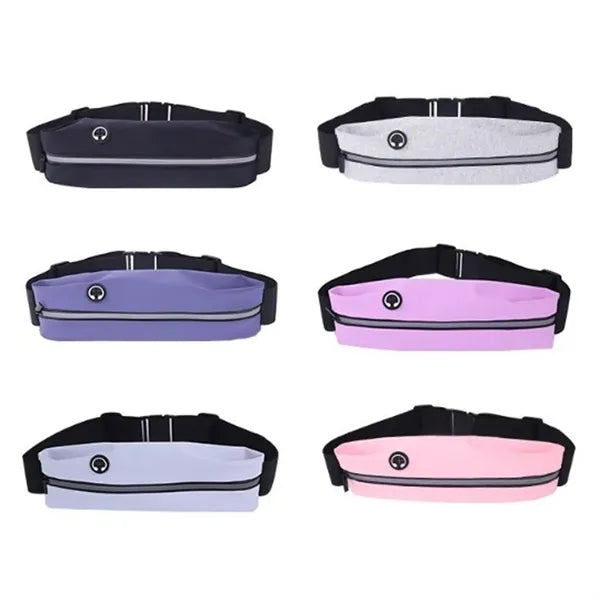 Reflective Running Waist Pack with Earphone Port