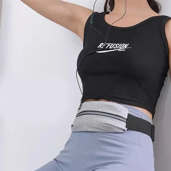 Reflective Running Waist Pack with Earphone Port