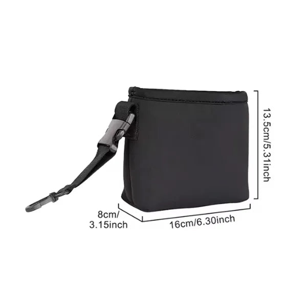 Neoprene Golf Ball Towel Pouch with Hanging Clip