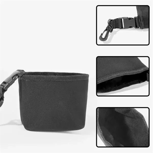 Neoprene Golf Ball Towel Pouch with Hanging Clip