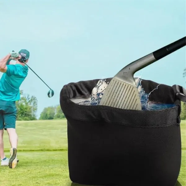 Neoprene Golf Ball Towel Pouch with Hanging Clip