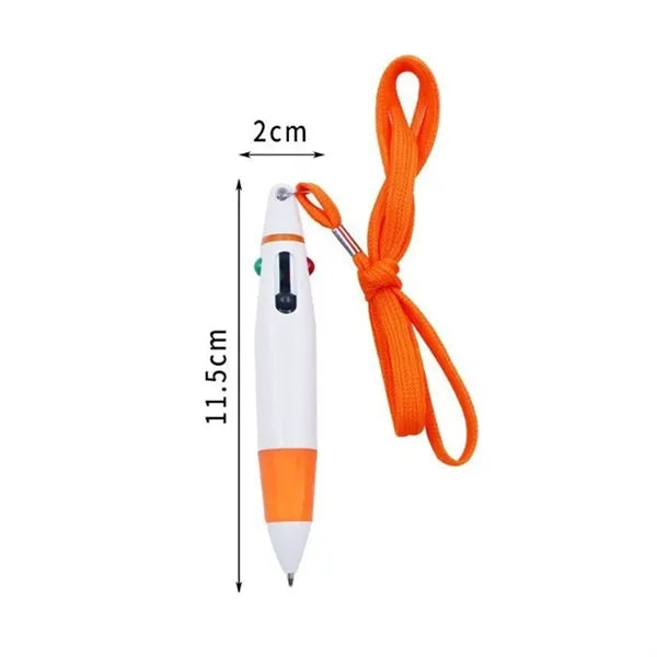 4 Color Ballpoint Pen with Lanyard for Events and Office
