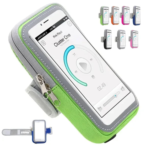 Touchscreen Sports Armband Phone Pouch with Dual Zipper