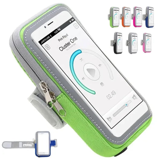 Touchscreen Sports Armband Phone Pouch with Dual Zipper