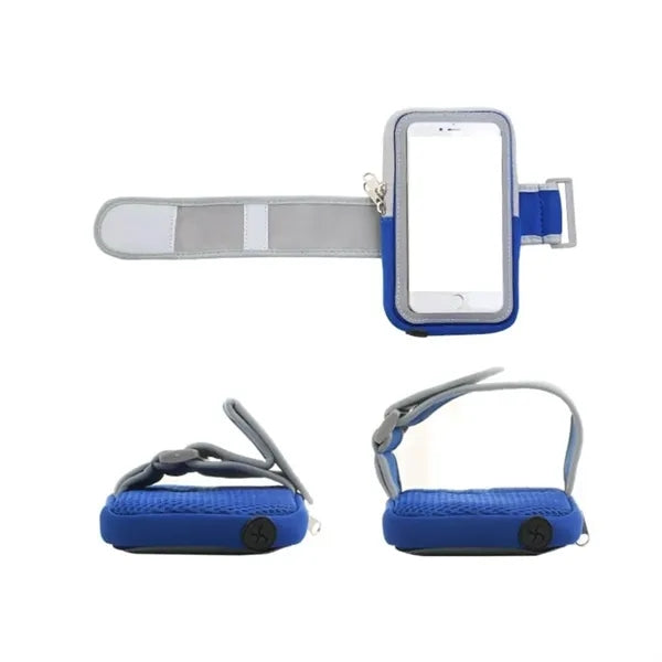 Touchscreen Sports Armband Phone Pouch with Dual Zipper