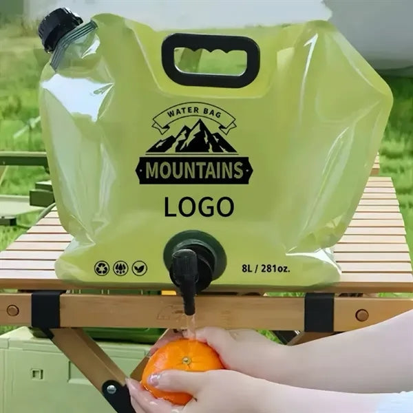 8L/281oz Outdoor Foldable Water Storage Bag with Faucet