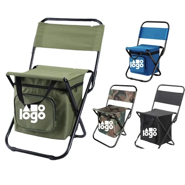Folding chair with insulated box