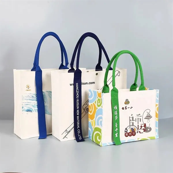 Solid Color Canvas Tote Bags
