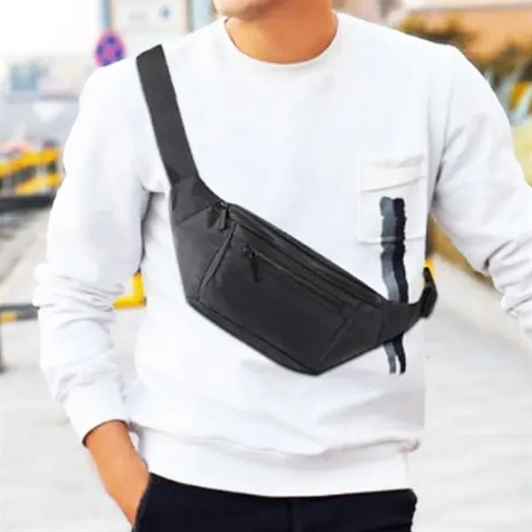 Water Resistant Waist Pack with Multiple Zippered Pockets
