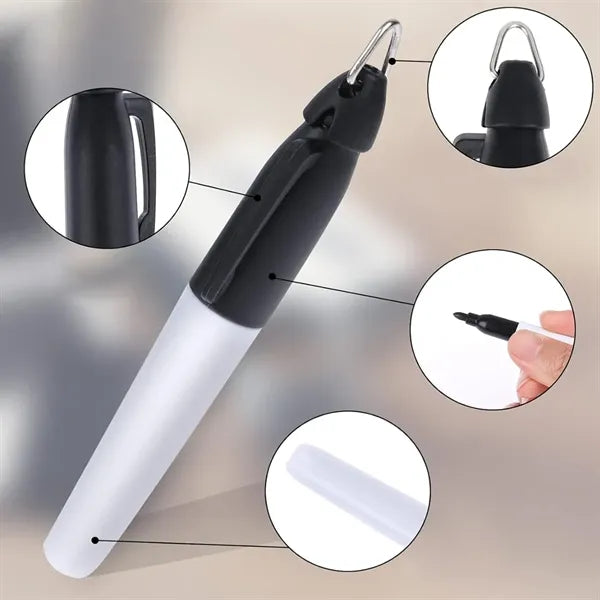 Mini Whiteboard Marker with Clip and Hanging Hook
