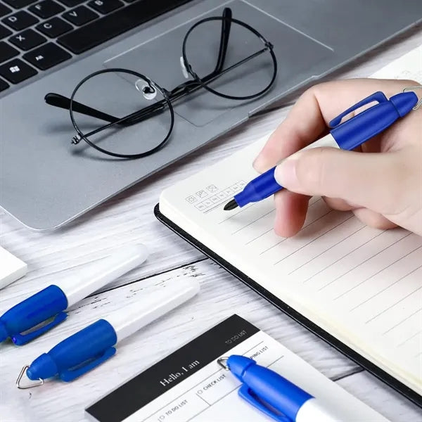 Mini Whiteboard Marker with Clip and Hanging Hook