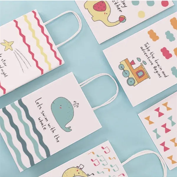 Colorful Kraft Paper Shopping Bags