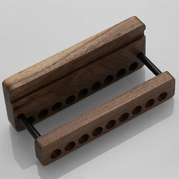 Wooden Desk Organizer with Pen Holder and Phone Stand