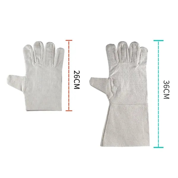 Extended Heat Resistant Welding Gloves for Industrial Safety