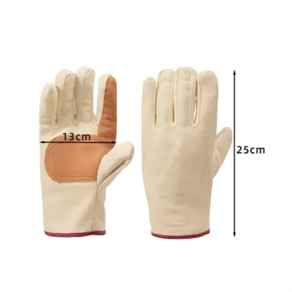 Canvas Work Gloves with Reinforced Palm and Fingertips